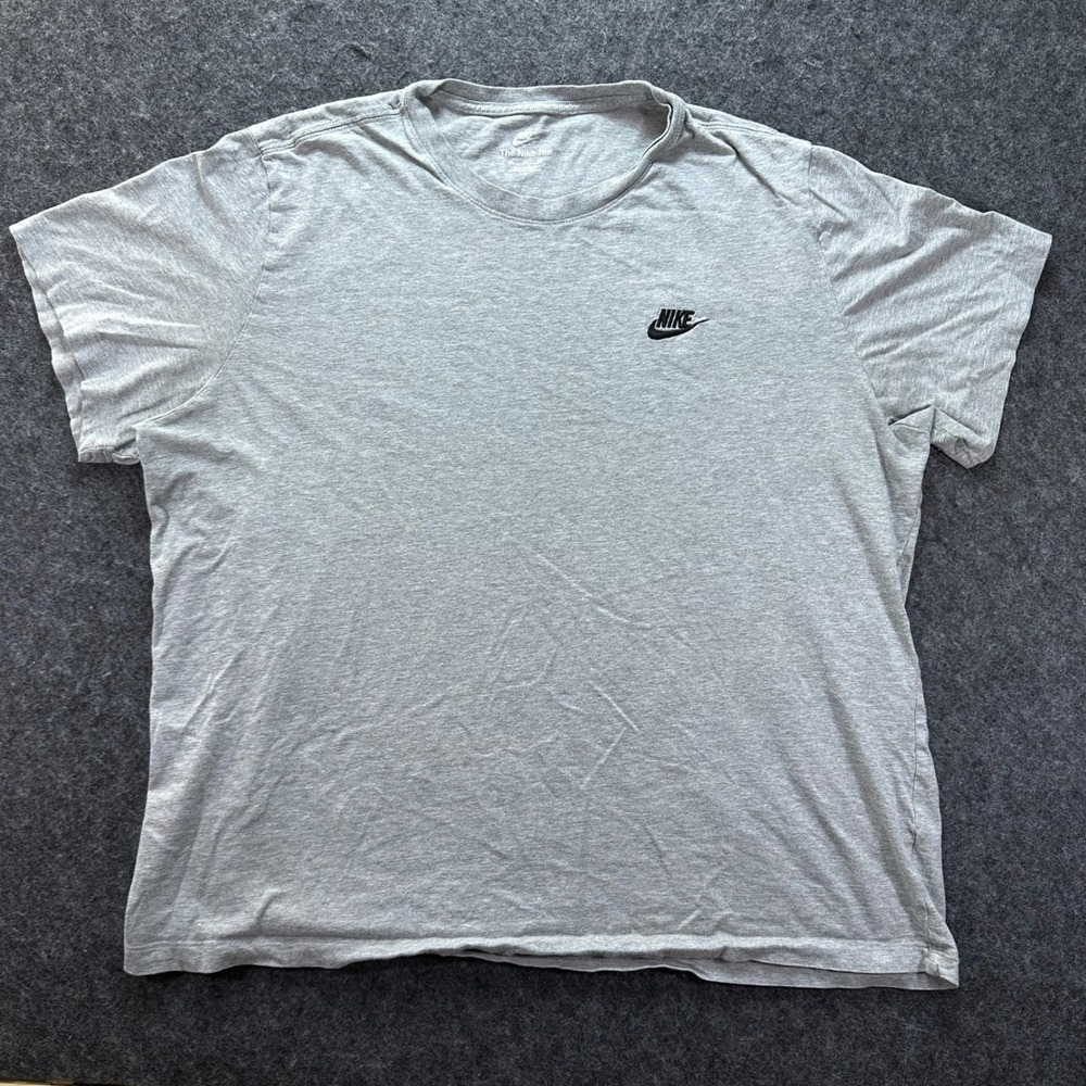 Nike Mens Grey The Nike Tee Embroidered Logo T-Shirt XXL
